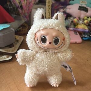 316P Plush Animal Keychain with Beaded Accessory